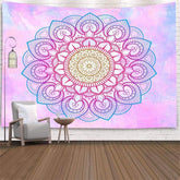 Lofaris Pink Mandala Pattern Room Decoration Wall Tapestry